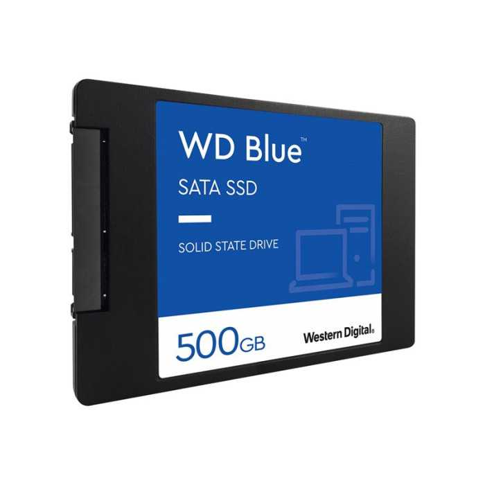 Disque SSD SATA WD Blue 3D NAND WDS500G2B0A - SSD - 500 Go - interne - 2.5" - SATA 6Gb/s