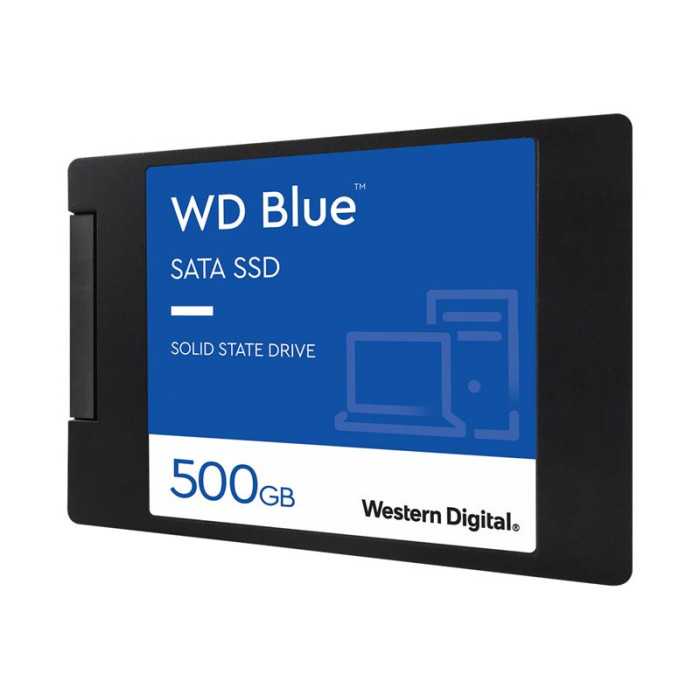 Disque SSD SATA WD Blue 3D NAND WDS500G2B0A - SSD - 500 Go - interne - 2.5" - SATA 6Gb/s