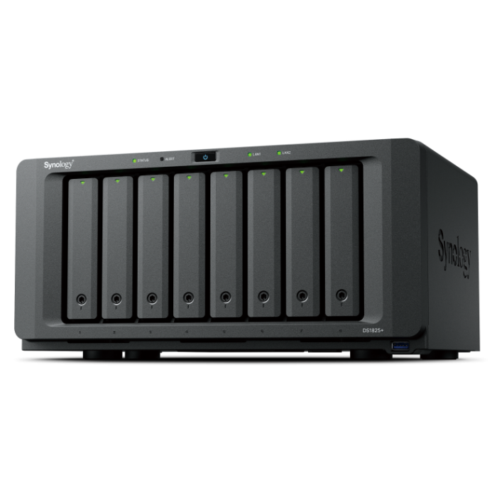 SYNOLOGY DS1825+ NAS 8 baies – Ryzen V1500B, 8 Go ECC | Catalogue | DGTEC Tunisie