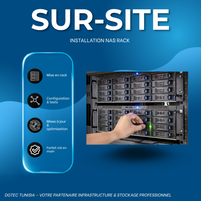 Installation NAS Rack – Sur Site (Forfait Professionnel) | Catalogue | DGTEC Tunisie Installation NAS Rack – Sur Site (Forfait Professionnel) | Catalogue | DGTEC Tunisie