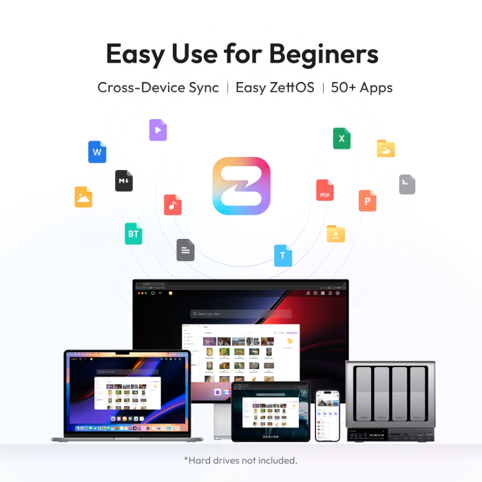 Zettlab D4 NAS 4 Baies – Stockage Réseau Haute Performance Professionnel