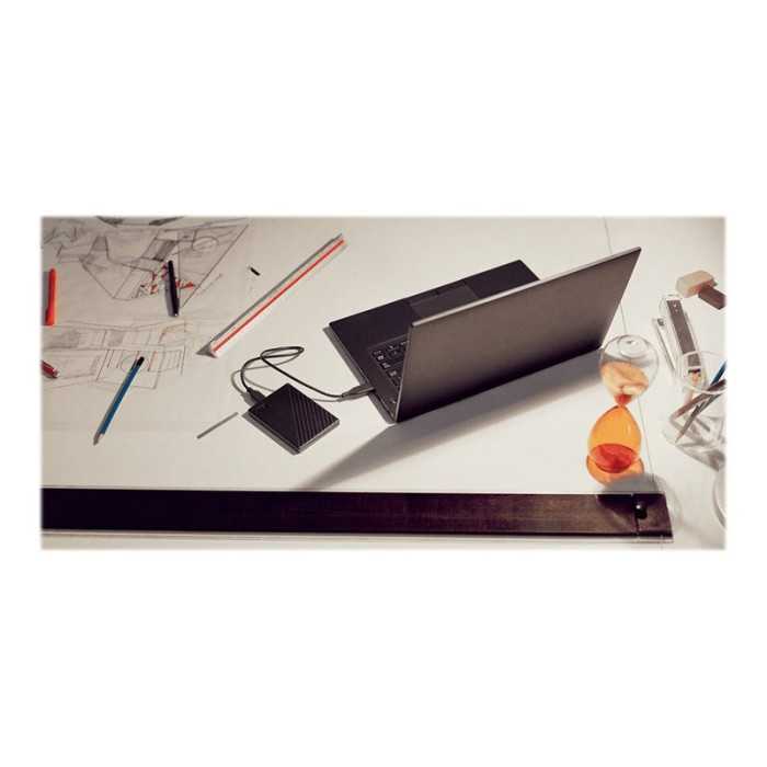 WD My Passport WDBPKJ0050BBK - Disque dur - chiffré - 5 To - externe (portable) - USB 3.2 Gen 1 - AES 256 bits - noir