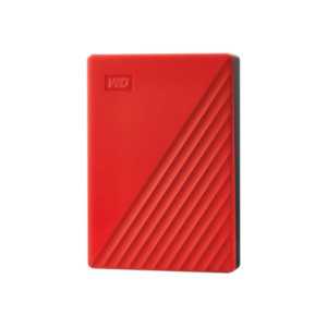 WD My Passport WDBPKJ0040BRD - Disque dur - chiffré - 4 To - externe (portable) - USB 3.2 Gen 1 - AES 256 bits - rouge