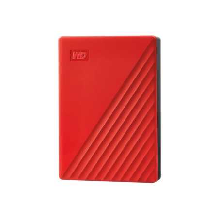 WD My Passport WDBPKJ0040BRD - Disque dur - chiffré - 4 To - externe (portable) - USB 3.2 Gen 1 - AES 256 bits - rouge
