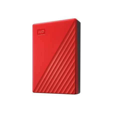 WD My Passport WDBPKJ0040BRD - Disque dur - chiffré - 4 To - externe (portable) - USB 3.2 Gen 1 - AES 256 bits - rouge