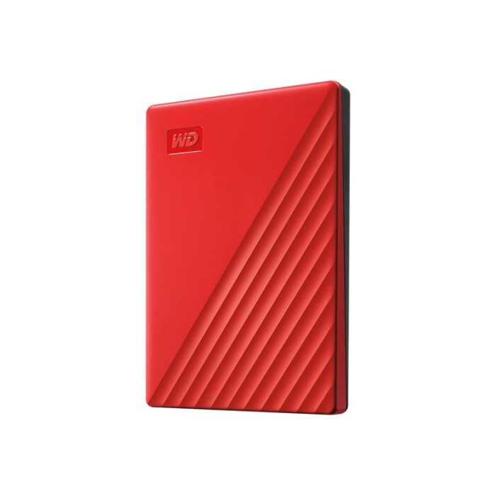 WD My Passport WDBYVG0020BRD - Disque dur - chiffré - 2 To - externe (portable) - USB 3.2 Gen 1 - AES 256 bits - rouge