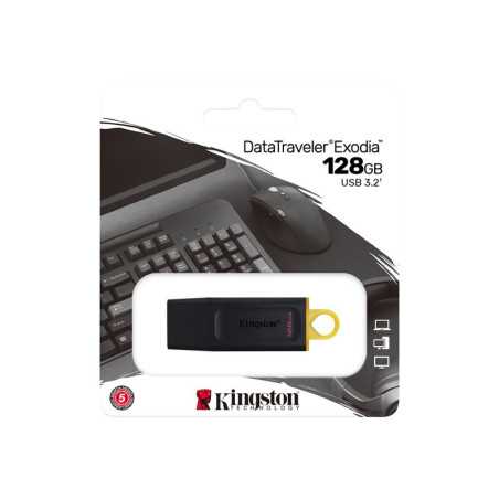 KINGSTON 128Go USB3.2 Gen1 DT Bk+Yellow | Catalogue | DGTEC Tunisie
