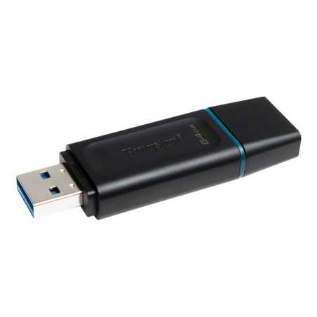 KINGSTON 64Go USB3.2 Gen1 DT Bk+Teal | Catalogue | DGTEC Tunisie